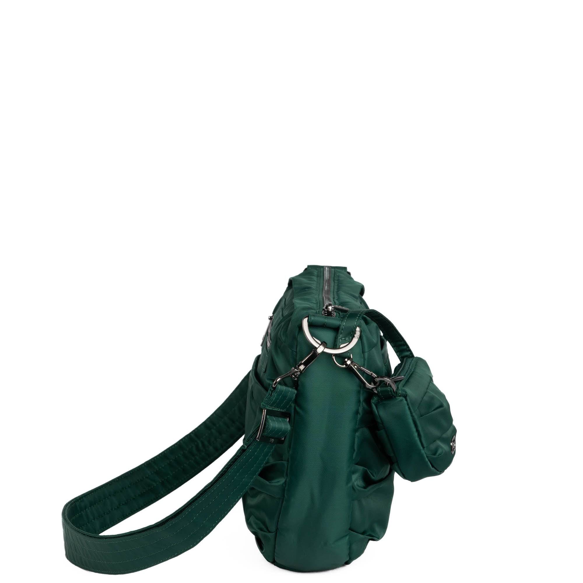 Scuffle Pleated Crossbody Bag with Disco Pouch - WICKEDLY GREEN - Scuffle_WickedlyGreen_03